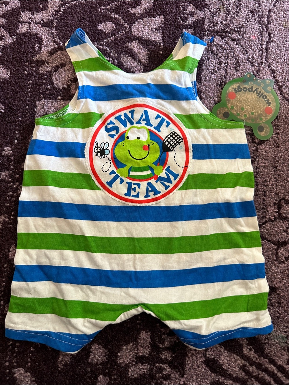 Vintage baby onesie size 12 months frog wollypogs